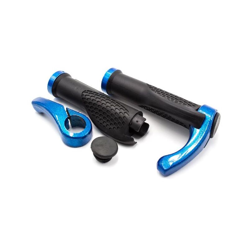 

Mangos ergonómicos con extremos de barra, azules / negros para bicicleta - Vhbw