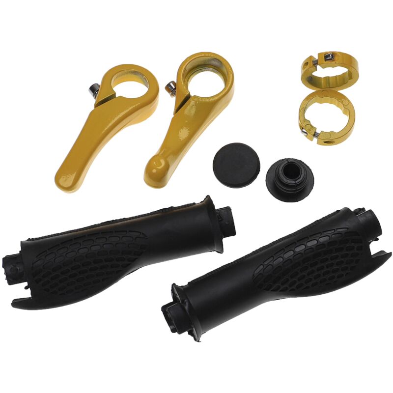 

Mangos ergonómicos con extremos de barra, dorados / negros para bicicleta - Vhbw