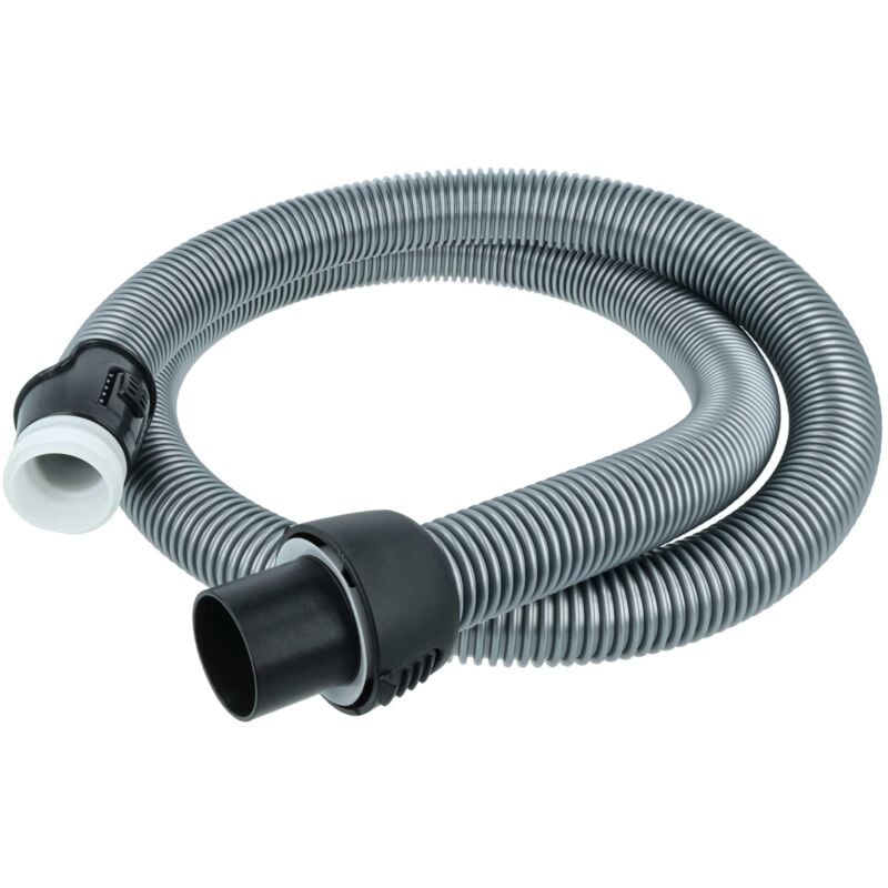 

vhbw Manguera aspiradora de repuesto 1,8m compatible con Electrolux ZAPORIGINW, ZCSGREEN, ZCX6400FF, ZE347 DUST; negro / plateado
