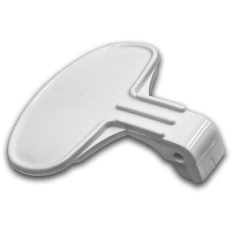 vhbw maniglia per porta/sportello compatibile con Hoover OHFN4117, PPW166-80 lavatrice plastica bianco
