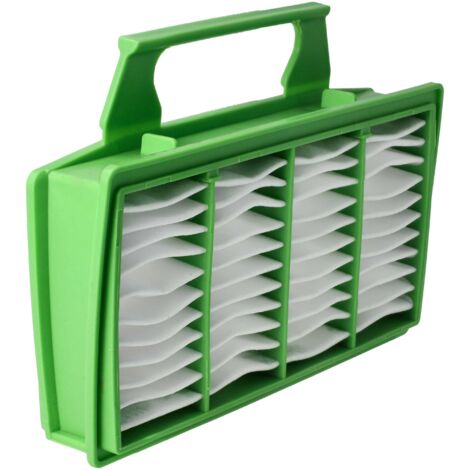 vhbw Micro-filtre hygiénique compatible avec Sebo Airbelt K1, K Series aspirateur - Filtre à air, vert, rectangulaire
