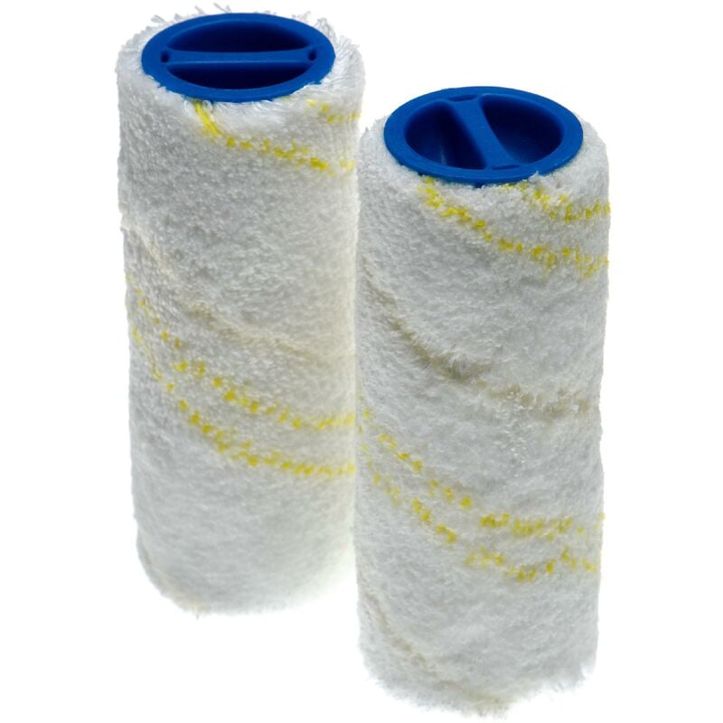 2x Microfibre Brush Roller Set compatible with Kärcher fc 7 Cordless, 7 Cordless Premium Hard Floor Cleaner - Twin Pack - Vhbw