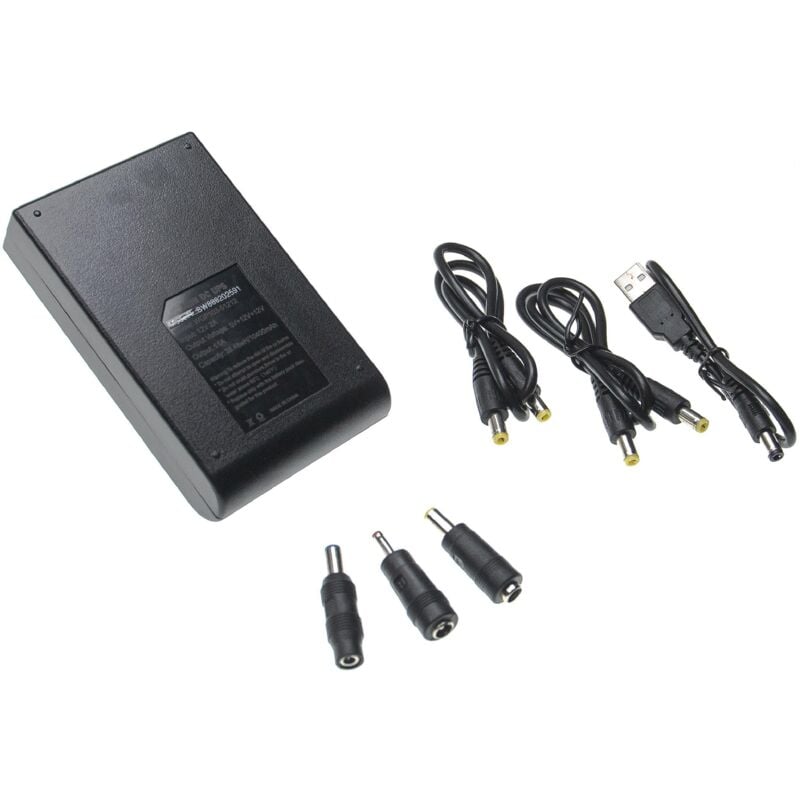 Vhbw - Mini ups onduleur pour routeur, caméra ip, modem, ordinateur - Alimentation sans interruption usb 5 v / dc 12 v, 1,0 a