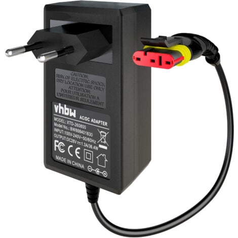 vhbw Netzteil 28V kompatibel mit Gardena R50Li, R80Li, R40li, R45Li, R70Li, Sileno City, Sileno Life, Sileno minimo Rasenmäher, Mähroboter, Rasenroboter