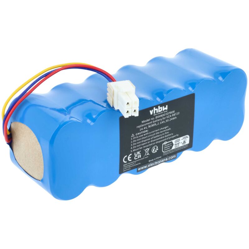 

Ni-MH batería 2100mAh (14.4V) para aspiradora Samsung Navibot SR8877, SR8895, Silencio, SR8896, SR8897 por VCA-RBT20. - Vhbw