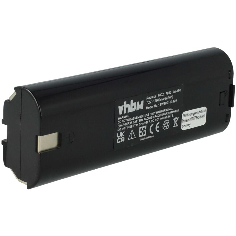 

Ni-MH batería 3000mAh (7.2V) para herramientas Makita 6912D, 6912DW, 9035D, 9035DW, 9200D por Einhell 91011, Makita 191679-9, 192532-2, 192695-4.