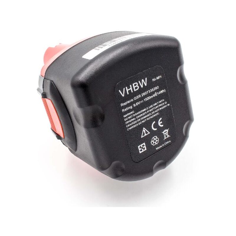 Vhbw - 1x Akku kompatibel mit Bosch gsr 9.6V Werkzeug (1500 mAh, NiMH, 9,6 v)