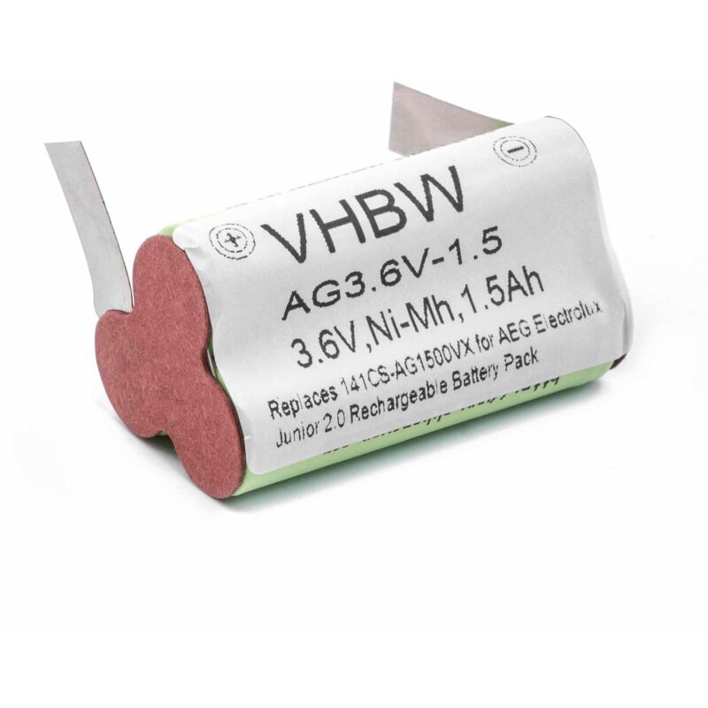 

NiMH batería 1500mAh (3.6V) para aspiradora robot autónomo de limpieza AEG / Elektrolux Junior 2.0 - Vhbw