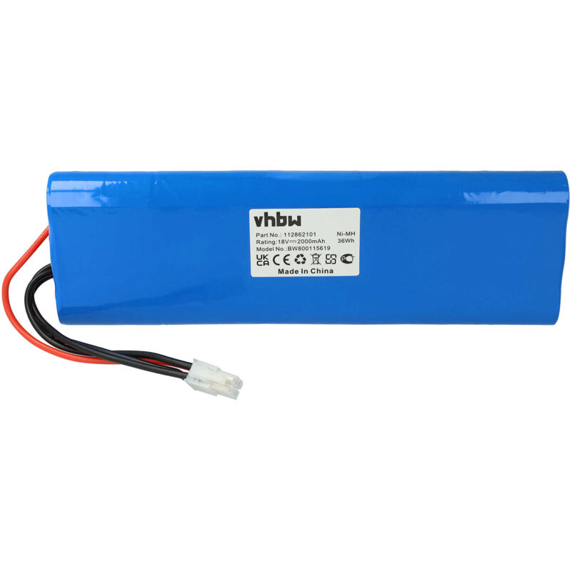 

NiMH batería 2000mAh (18V) para cortacésped robot cortacésped Gardena Robotic R160, Husqvarna Automower 210AC como 112862101 - Vhbw