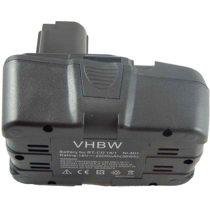 

NiMH Batería 2000mAh (18V) para su herramienta electrónica Einhell RT-CD18/1 por RT-CD18/1. - Vhbw