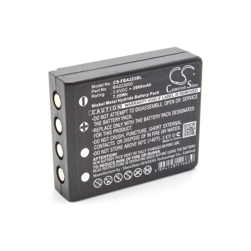 

NiMH batería 2000mAh (3.6V) para mando a distancia, control remoto HBC Radiomatic Keynote, Linus 4, Micron 4, Micron 5, Micron 6, Micron 7 - Vhbw