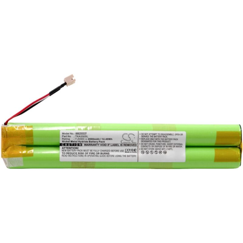 

NiMH batería 2000mAh (7.2V) para altavoz altavoces TDK Life on Record A33 - Vhbw