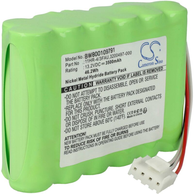 

NiMH batería 3500mAh (13.2V) para fusionadora Fujikura FSM-18R, FSM-18S, FSM-50R, FSM-50S, FSM-60R, FSM-60S por BTR-08, 11HR-4/3FAU. - Vhbw