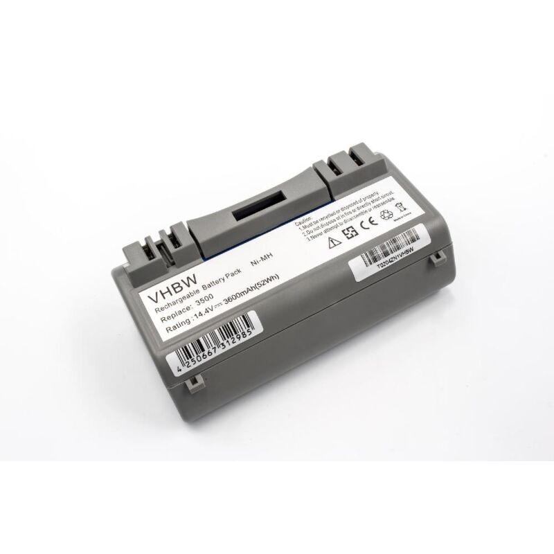 

NiMH batería 3600mAh 14.4V compatible con iRobot Scooba 330, 340, 34001, 350, 380, 385, 390, 5800, 5806, 5832 robot limpiasuelos - Vhbw