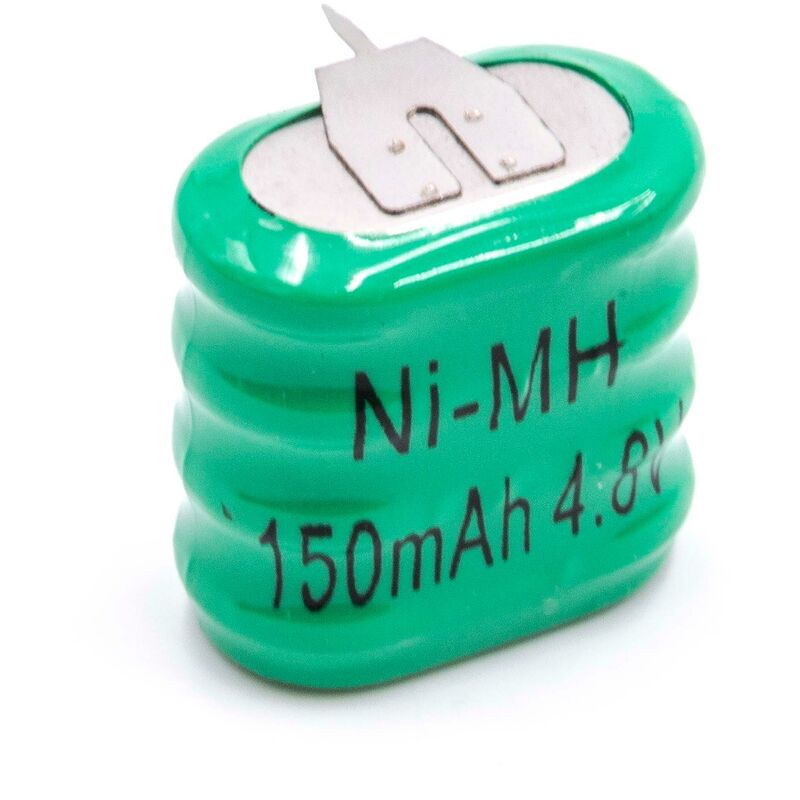 

NiMH Batería de botón de repuesto Tipo 4/V150H 3 pines 150 mAh 4,8 V compatible para lámparas solares, etc. - Vhbw