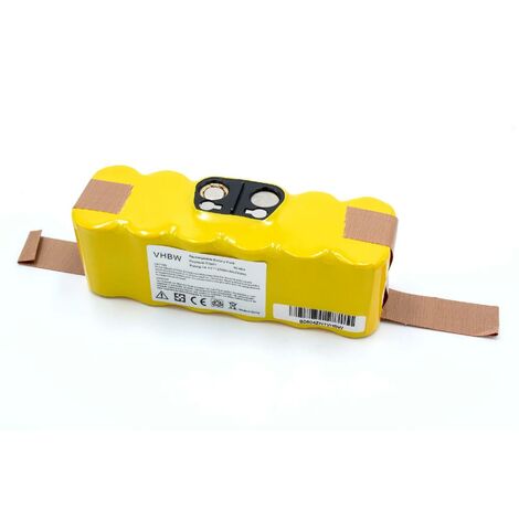 vhbw NiMH Batteria 2000mAh (14.4V) compatibile con iRobot Roomba 876, 882,  882E, 886, 900, 960, 980, APS 500, R3 sostituisce 11702, VAC-500NMH-33.