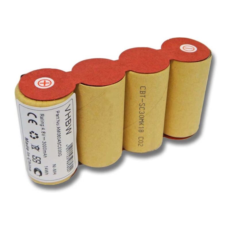 Image of NiMH batteria 3000mAh (4.8V) compatibile con scopa elettrica home cleaner Kärcher K50, K85 - Vhbw