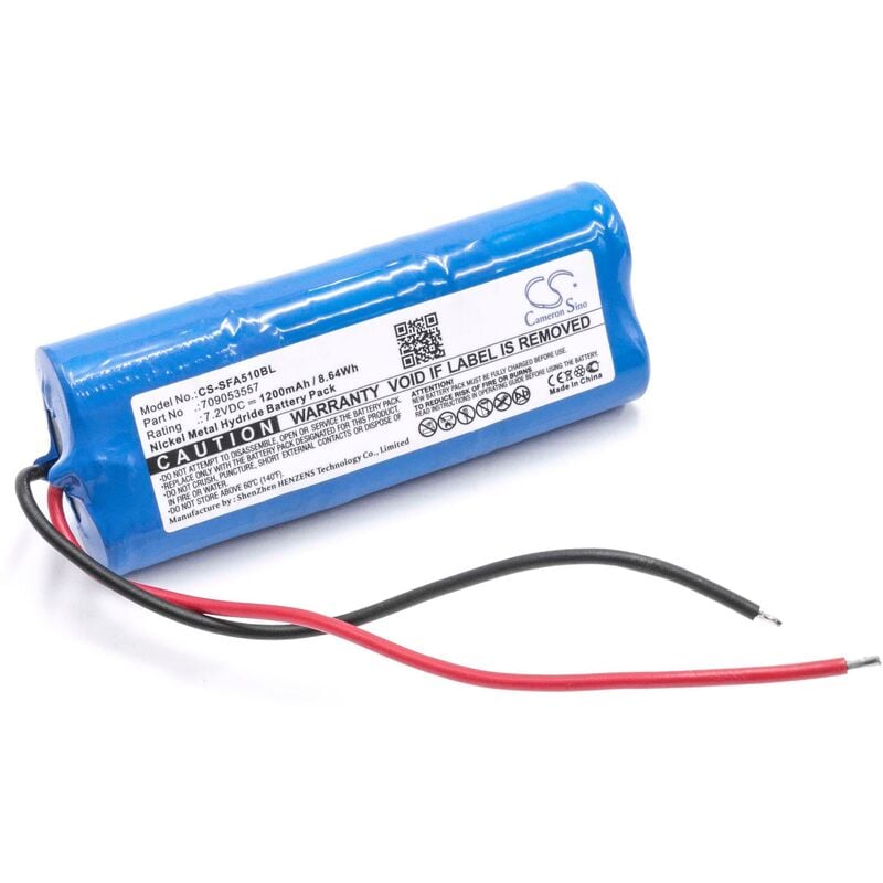 vhbw Batterie compatible avec Seik Terra FA5-10 télécommande industrielle (1200mAh, 7,2V, NiMH)