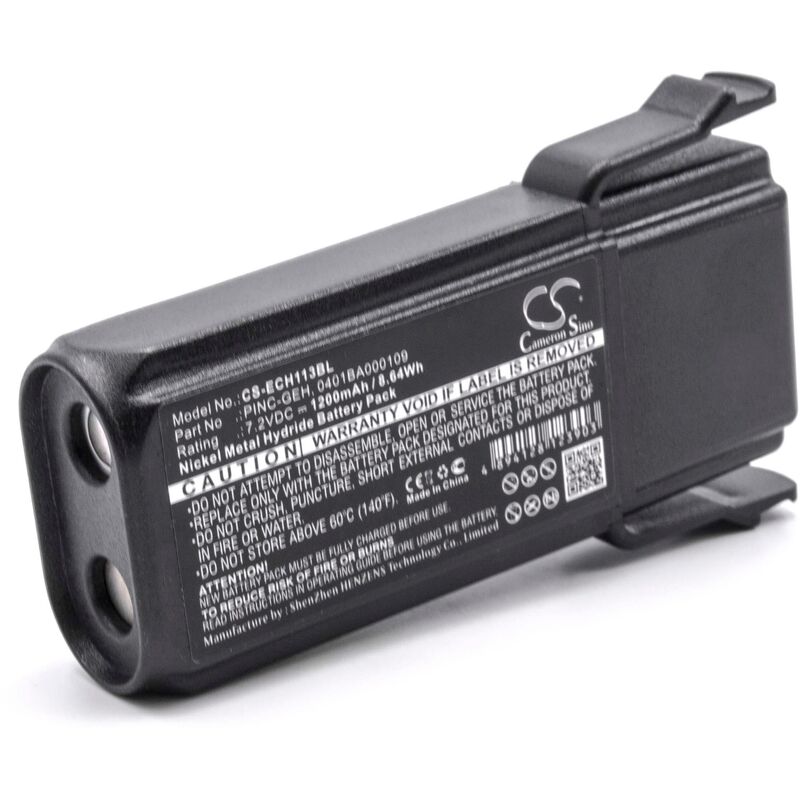 Vhbw - Batterie remplacement pour Elca 04.142, 0401BA000109, 0401BA000113, pinc-geh pour telécommande Remote Control (1200mAh, 7,2V, NiMH)
