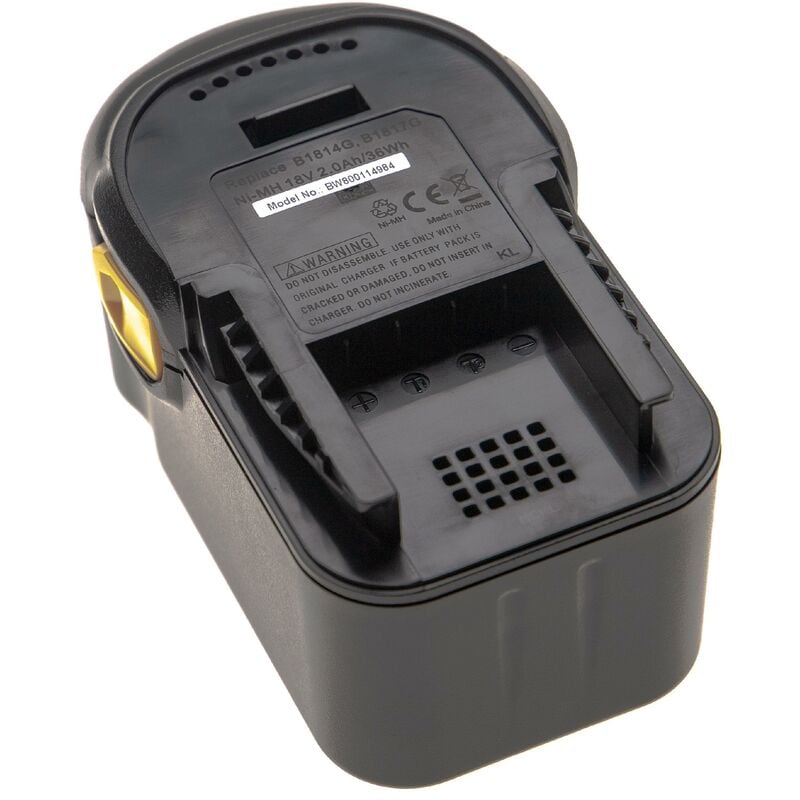 Vhbw - 1x Batterie compatible avec aeg BEX18-125-0, BBH18 Li-302C, BBH18-0, BEX18-125, bbh 18 Li-402C outil électrique (2000 mAh, NiMH, 18 v)
