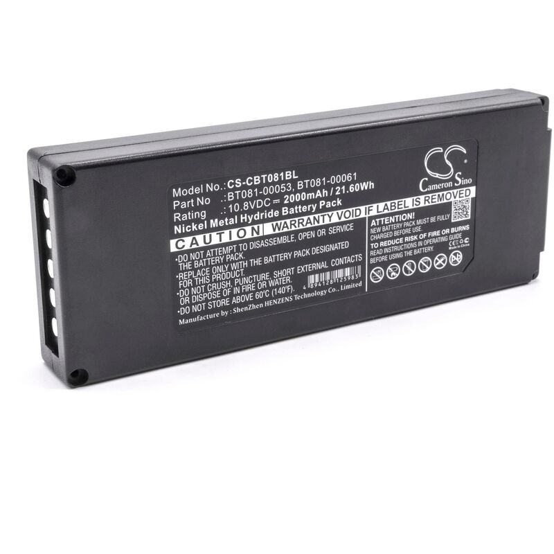 Batterie remplacement pour Cattron-Theimeg B5018-00061, BT081-00053 pour télécommande Remote Control (2000mAh, 10,8V, NiMH) - Vhbw