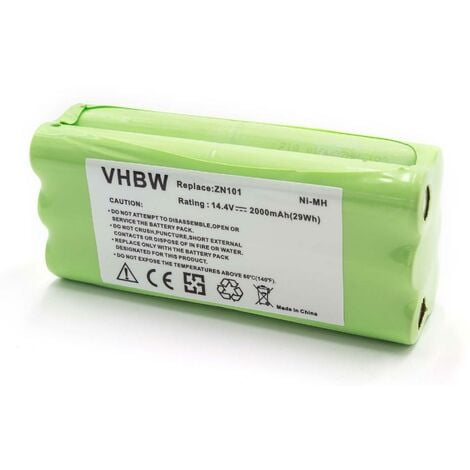 vhbw NiMH batterie 2000mAh (14.4V) pour robot aspirateur robots domestiques Dirt Devil Fusion M611, Libero, M606, M606-1, M606-2, M606-3, M606-4, M607