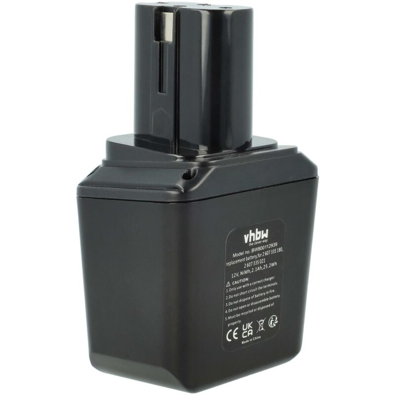 1x Batterie compatible avec Bosch série gbm 1º géneration outil électrique (2100 mAh, NiMH, 12 v) - Vhbw