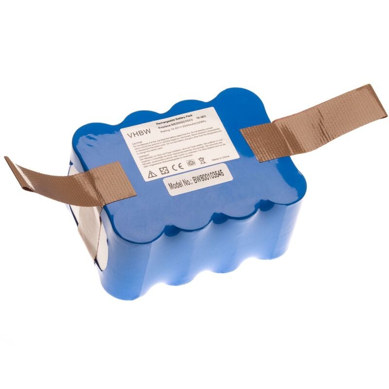 vhbw Batterie pour aspirateurs, robots domestiques compatible avec Klarstein (2200mAh, 14,4V, NiMH)