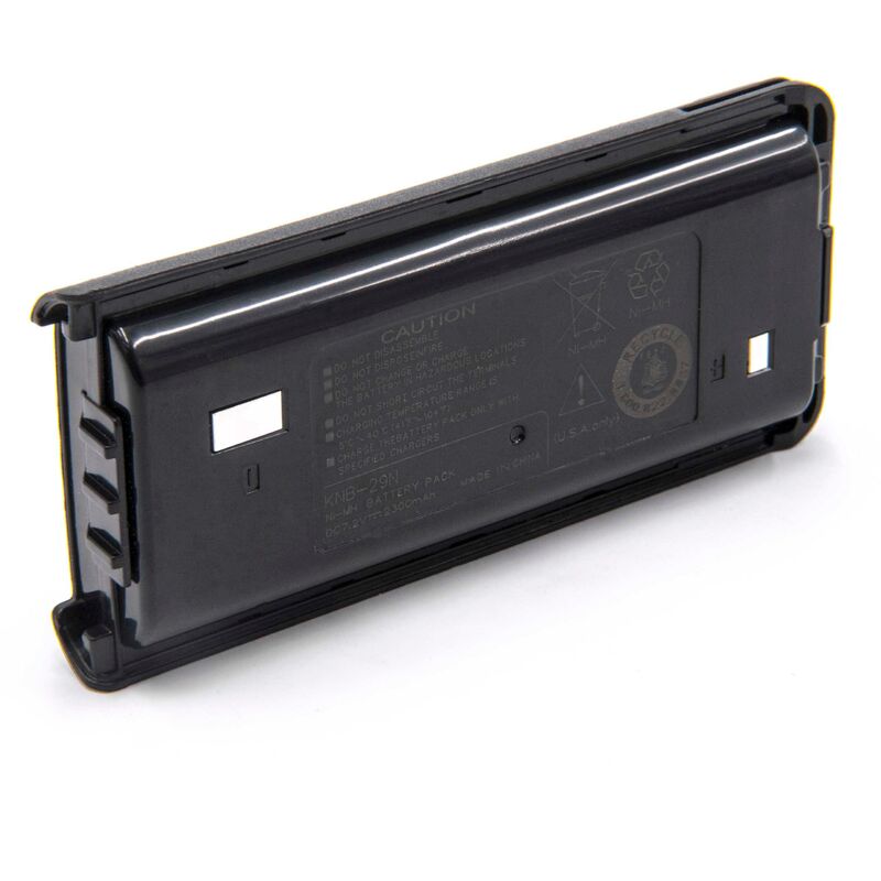 vhbw NiMH batterie 2300mAh (7.2V) pour radio talkie-walkie comme Kenwood KNB-29, KNB-29N, KNB-30, KNB-30A, KNB-53, KNB-53N