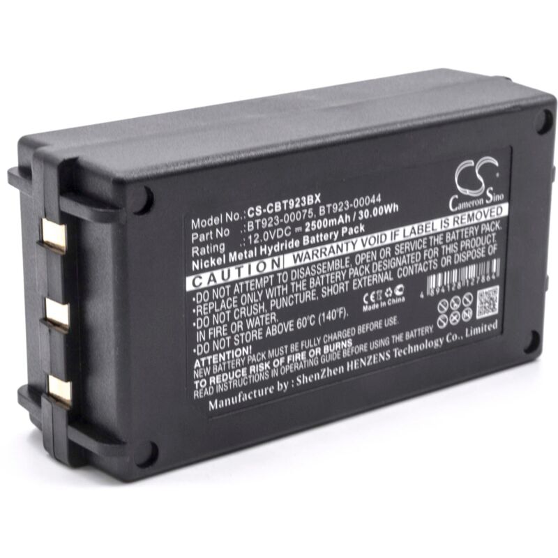 vhbw NiMH batterie 2500mAh (12V) pour télécommande pour grue Remote Control comme Cattron-Theimeg BT081-00061, BT923-00044, BT923-00075, BT92300075