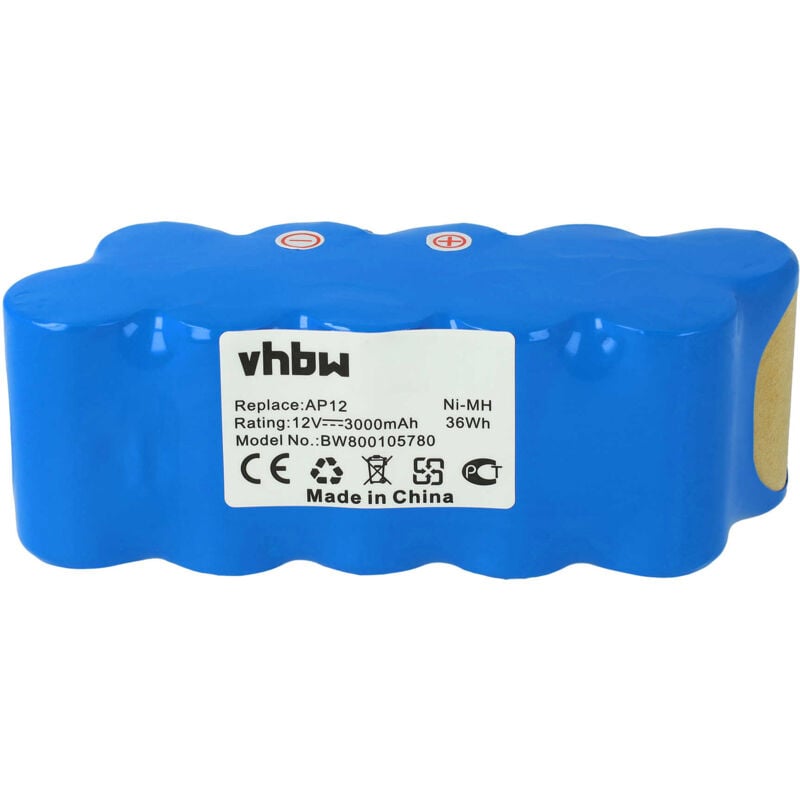 vhbw NiMH batterie 3000mAh (12V) pour jardinage outil Gardena tondeuse RL10, RL20 tondeuse, RS10 tondeuse comme AP12.