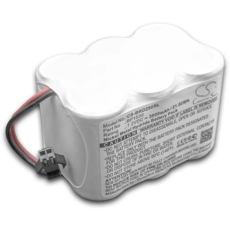 vhbw NiMH batterie 3000mAh (7.2V) pour appareil de mesure Horizon HDTM Terrestrial Meter, USB Plus Satellite Meter, USB Satellite Meter