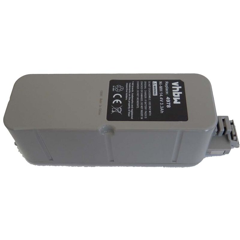 vhbw NiMH Batterie 3300mAh (14.4V) compatible avec iRobot Create, Dirt Dog aspirateur. Remplace: APS 4905.