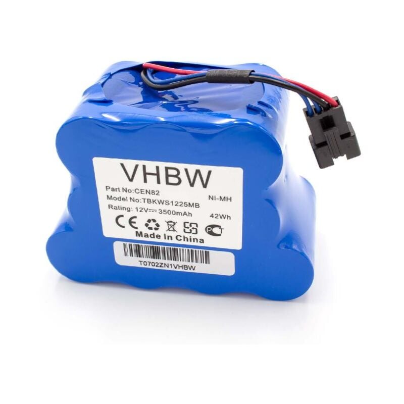 Batterie compatible avec Ecovacs Deebot 800, 810, 830, D8-Serie robot électroménager (3500mAh, 12V, NiMH, bleu) - Vhbw