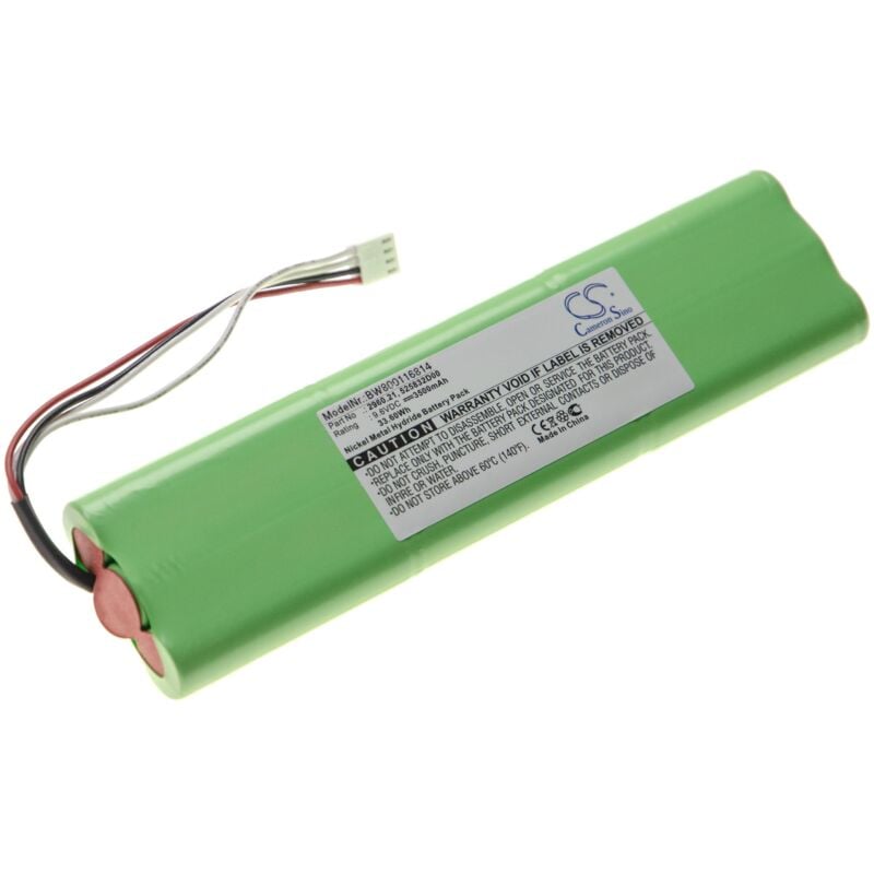 Vhbw - Batterie compatible avec aemc 6470-B, 6505, 6472, 5050, 4630, 1060, 6471, 6470, 5070, 5060 outil de mesure (3500mAh, 9,6V, NiMH)