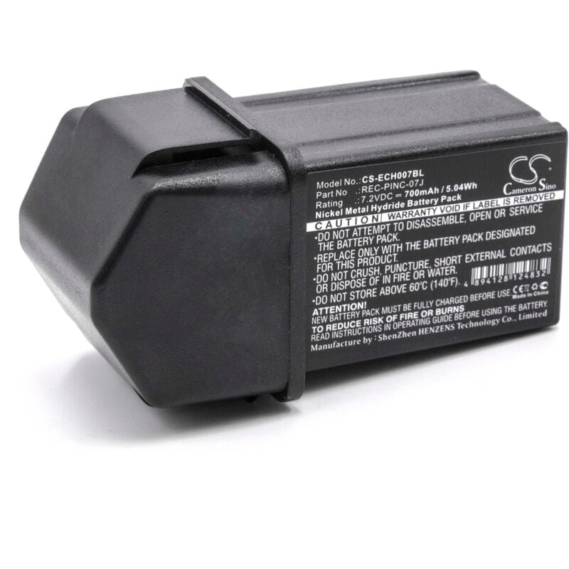 Batterie remplacement pour Elca pinc 07MH, PINC-07MH, REC-PINC-07J pour telécommande Remote Control (700mAh, 7,2V, NiMH) - Vhbw