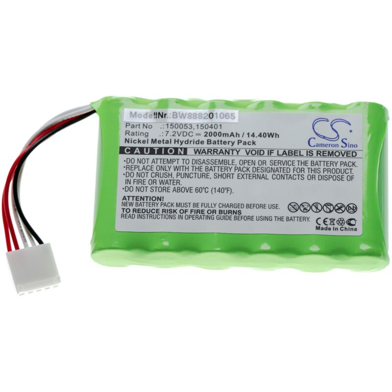 Vhbw - Batterie compatible avec Ideal NaviTEK ii outil de mesure (2000mAh, 7,2V, NiMH)