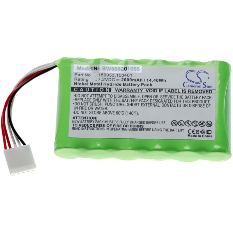 Vhbw - Batterie compatible avec Ideal UniPRO MGig1 outil de mesure (2000mAh, 7,2V, NiMH)