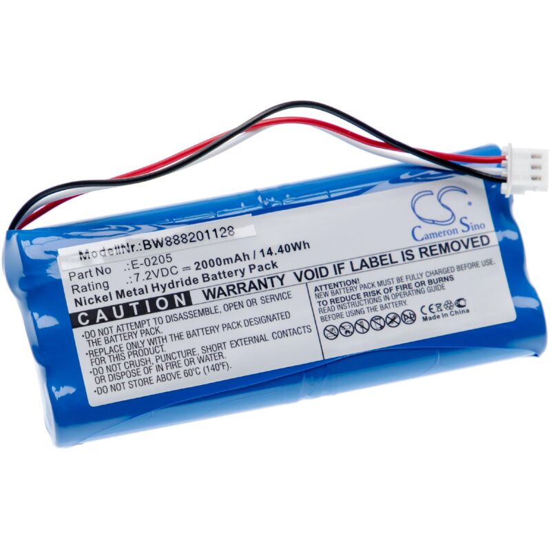 Vhbw - Batterie compatible avec Spectran HF-2025E V3, HF-4040 V3, HF-60100 V4, HF-6060 V4 outil de mesure (2000mAh, 7,2V, NiMH)
