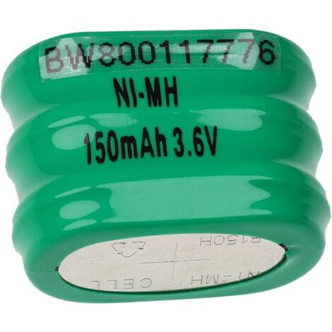 vhbw NiMH pile bouton de remplacement pour type 3/V150H 150mAh 3,6V convient pour les batteries de modélisme etc.