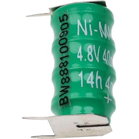 vhbw NiMH pile bouton de remplacement pour type V40H 3 épingles 40mAh 4,8V convient pour les batteries de modélisme etc.