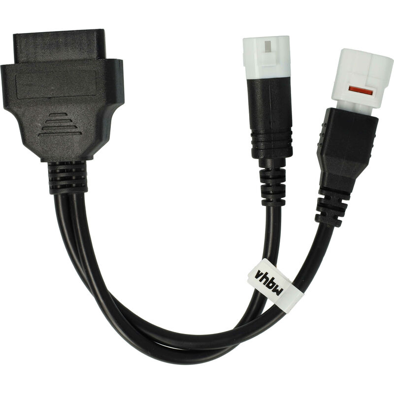 Vhbw Obd2 Adapter 3 Pin / 4 Pin To Obd2 16pin Compatible With Yamaha 2016-2019 Fjr 1300, Mt-09 / Sp, Mt-10 / Sp, R1 / R1m Motorbike - 20 Cm