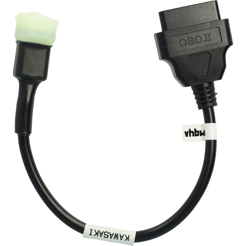 Vhbw - Obd2 Adapter 6 Pin To Obd2 16pin Compatible With Kawasaki H2 (2017+), Z900 (2017+), Z900rs (2017+) Motorbike - 28 Cm
