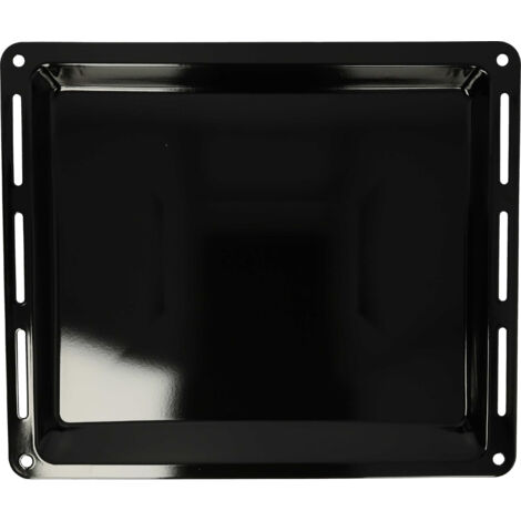 vhbw Oven tray, 44,5 x 37,5 x 3,5 cm, enamelled, non-stick coated, black, compatible with Bauknecht EL-serie, EL xxxx
