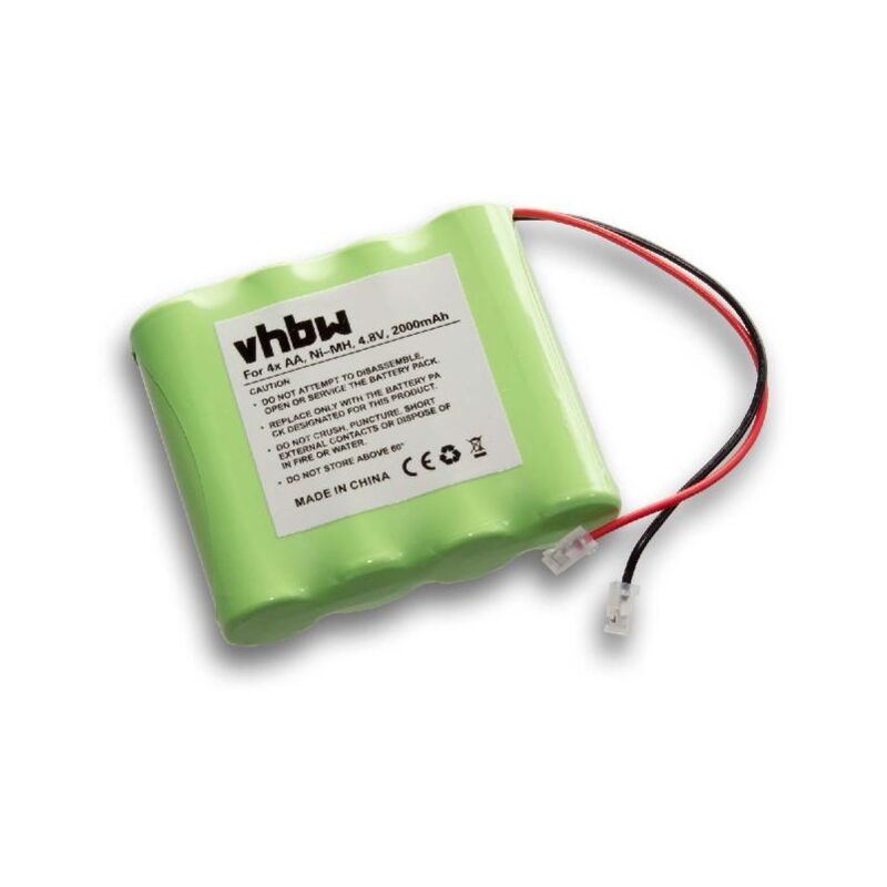 

Pack de baterías universales NiMH 2000mAh 4.8V 4x AA - Vhbw