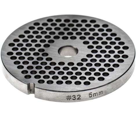 vhbw piastra forata 32 per tritacarne - diametro fori 5mm, foro centrale 13,4mm, acciaio inox