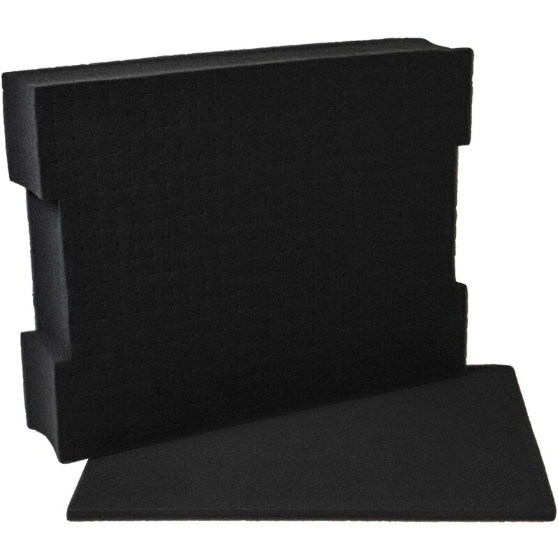 

Pieza de espuma con placa base compatible con Bosch L-BOXX 136 caja de herramientas - espuma personalizable, negro - Vhbw