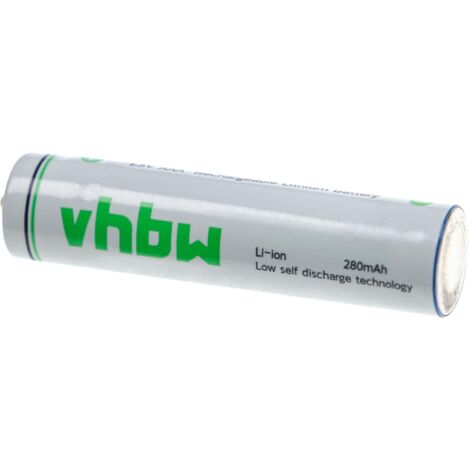 vhbw Pile rechargeable micro AAA pour divers appareils (280mAh, 1,5V, Li-ion)