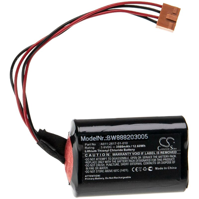 Vhbw - Pile remplacement pour Okuma E5503-490-012 pour machine outils - cnc (3500mAh, 3,6V, Li-SOCl2)