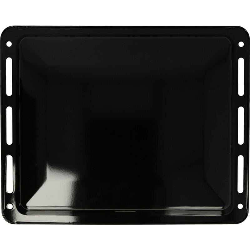 Vhbw - Plaque de four noire, émaillée, revêtement anti-adhérence compatible avec Constructa CH824-Serie, CH824xxxxx - 46 x 36,6 x 3,2 cm